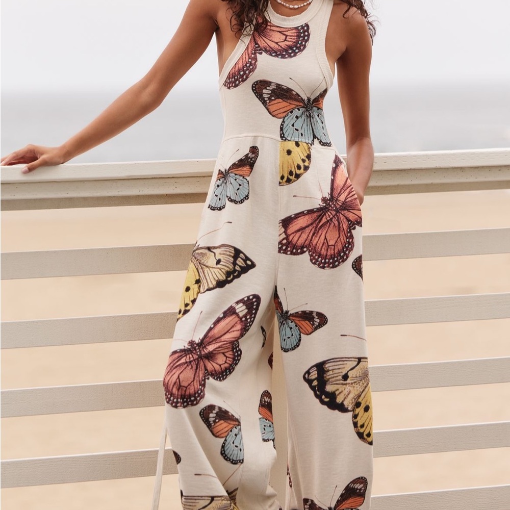 ISO Butterfly Print Jumpsuit